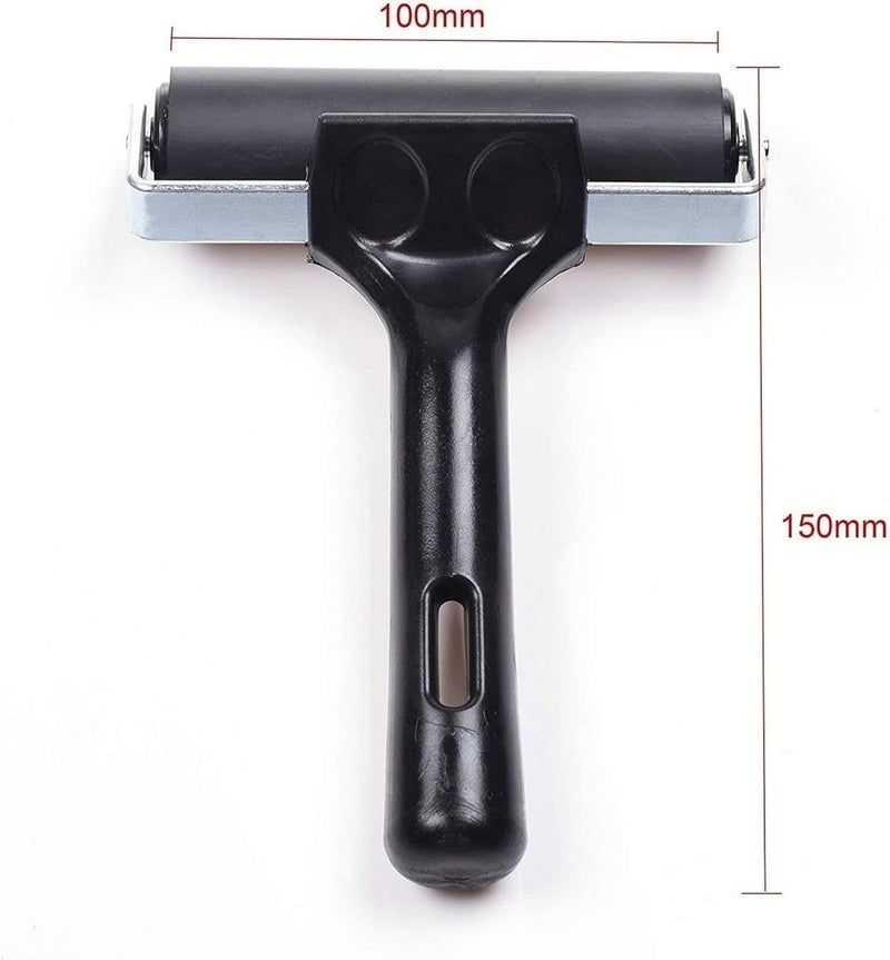 ATB 4-Inch Rubber Brayer Roller for Printmaking, Manual Roller Tool for Printmaking/Wallpaper/Gluing Application/Painting/Craft - Image 2
